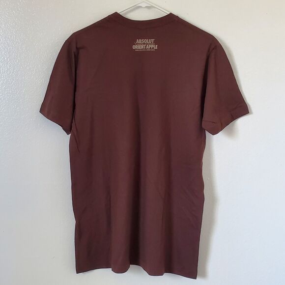 Absolut Vodka Tulex Mens M T-Shirt Drinking Brown Cotton Unisex SS Crew New - Picture 2 of 8